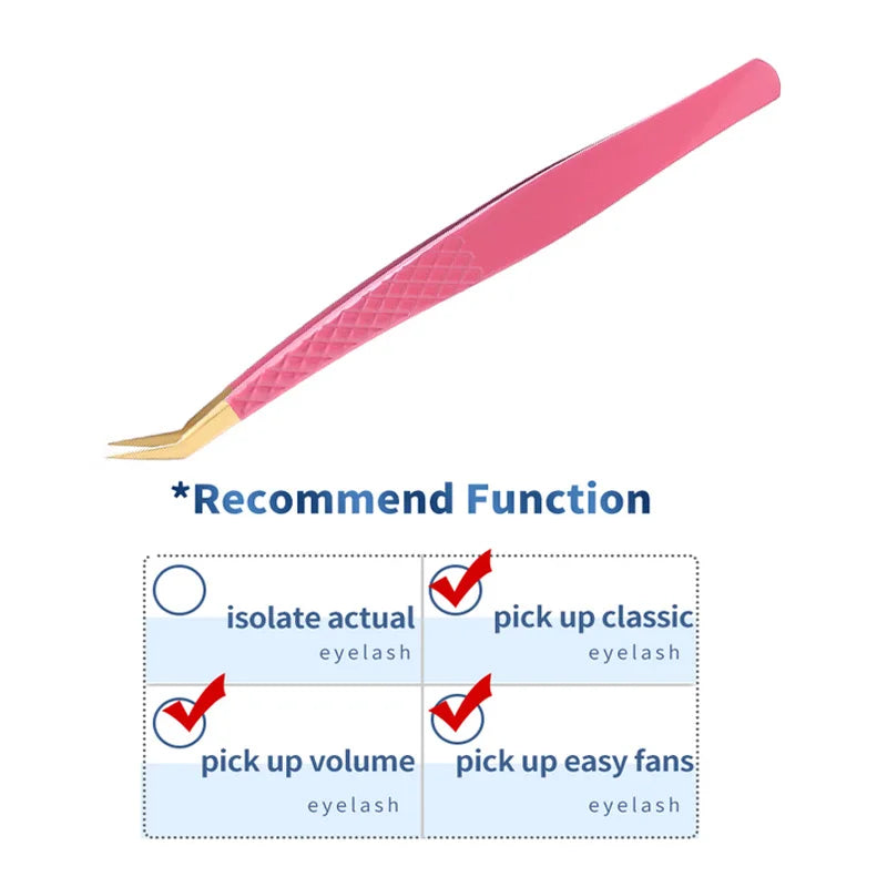 1PC False Lashes Eyelashes Extension Tweezers Mega volume Mink Make Fans Boot isolation Pliers Nail Clips Beauty make up Tools