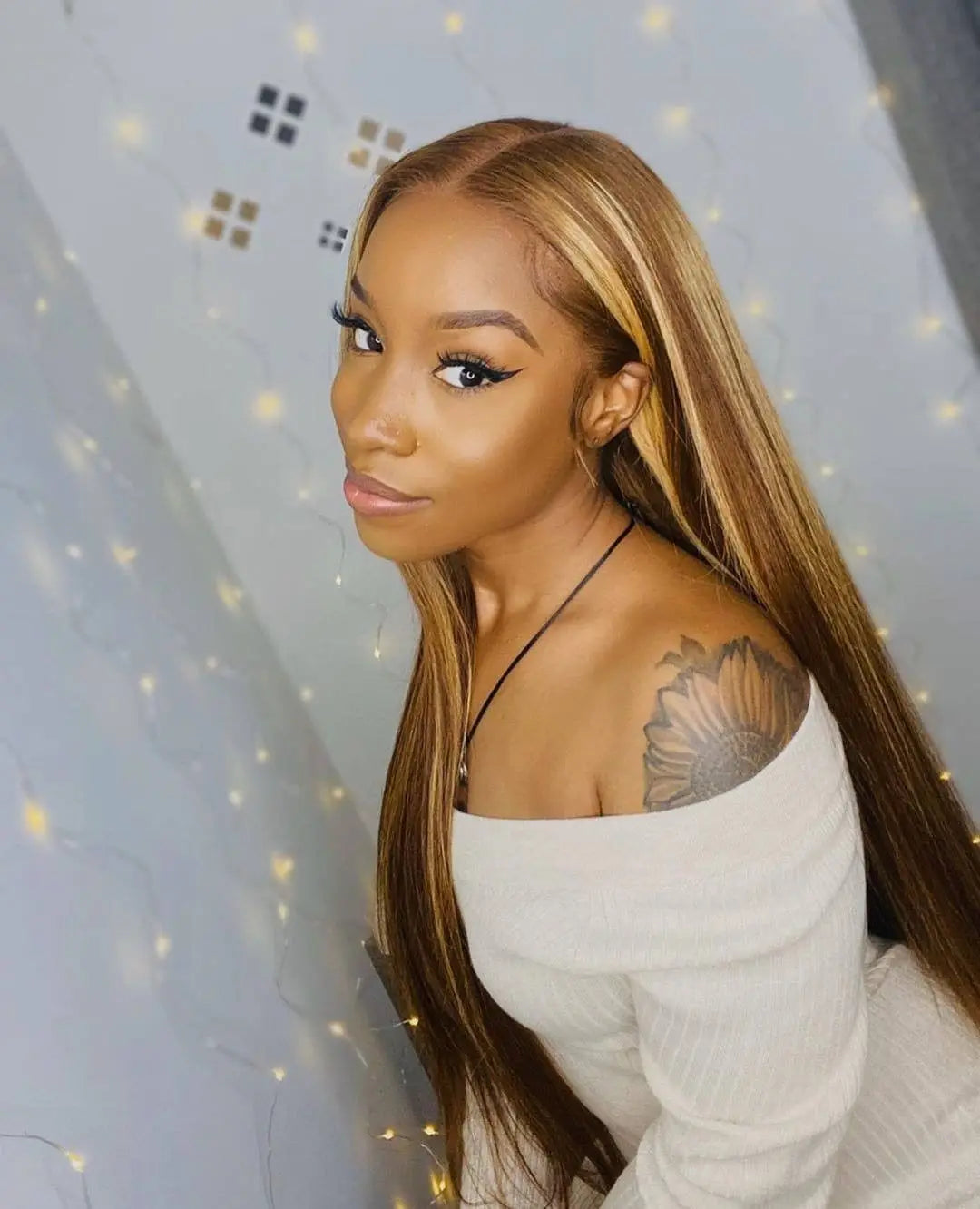 Highlight Glueless Wigs Human Hair Ready To Wear And Go For Women Preplucked Brazilian Ombre Straight 13x6 HD Lace Frontal Wig