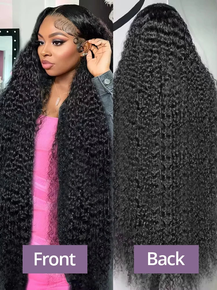 13X6 Deep Wave Curls Wigs Water Wave Black Wigs Human Hair And Wigs Transparent Hd Frontal Vietnamese Lace Front Multi Parting