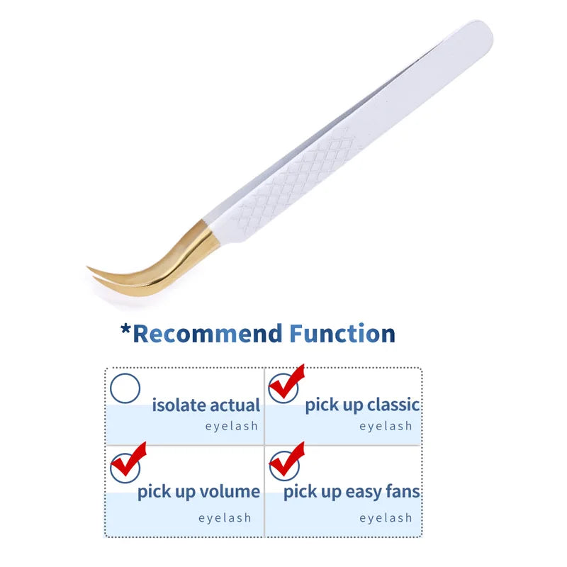 1PC False Lashes Eyelashes Extension Tweezers Mega volume Mink Make Fans Boot isolation Pliers Nail Clips Beauty make up Tools