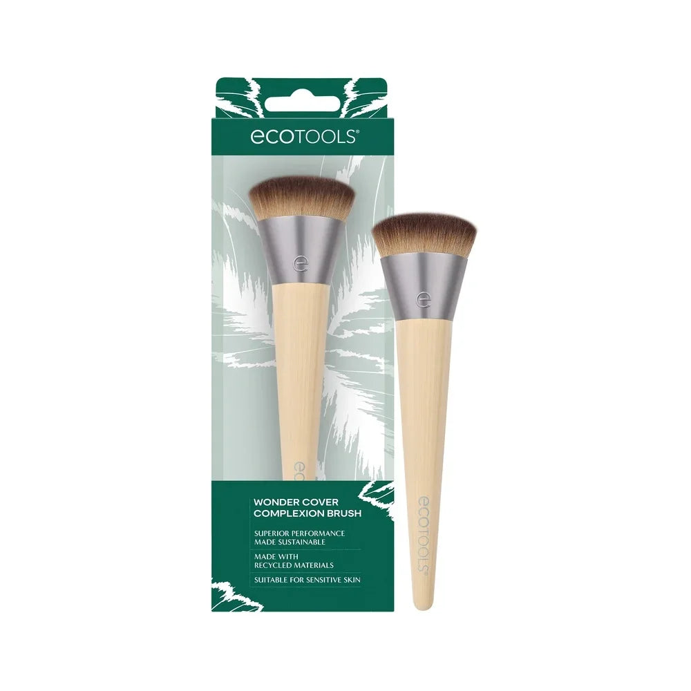 Wonder Cover Foundation Brush Oval Shape Blending Brush Liquid Cream Stick Makeup Application Sensitive Skin Eco-Friendly Bamboo