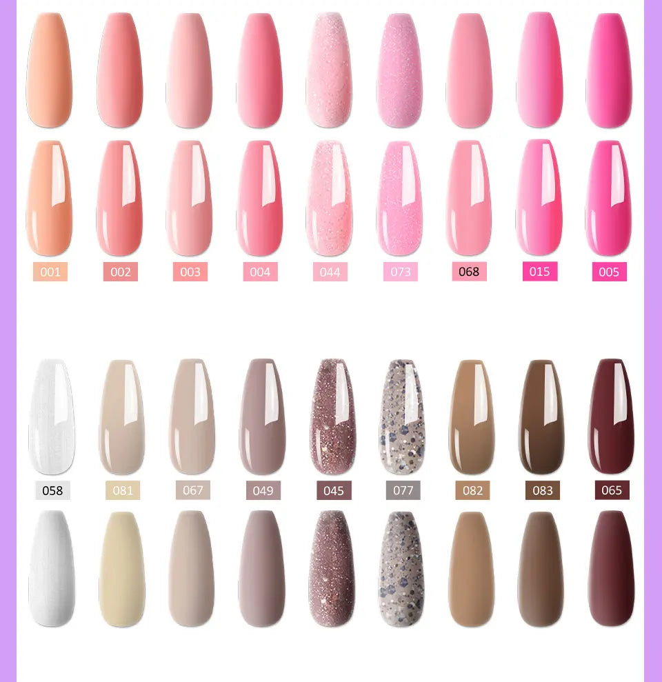 Nail Gel Polish Kit 21PCS 8ML Glitter Nails Art Gel Varnish for Beginner Manicure Salon & Home Professional Art DIY Supplies Set