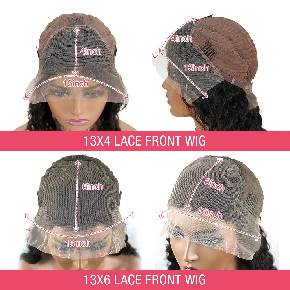 4C Edges Curly Baby Hair Wig Body Wave 13x6 HD Lace Frontal Wig Loose Wave Lace Front Human Hair Wigs 250% Full Hair Lace Wigs