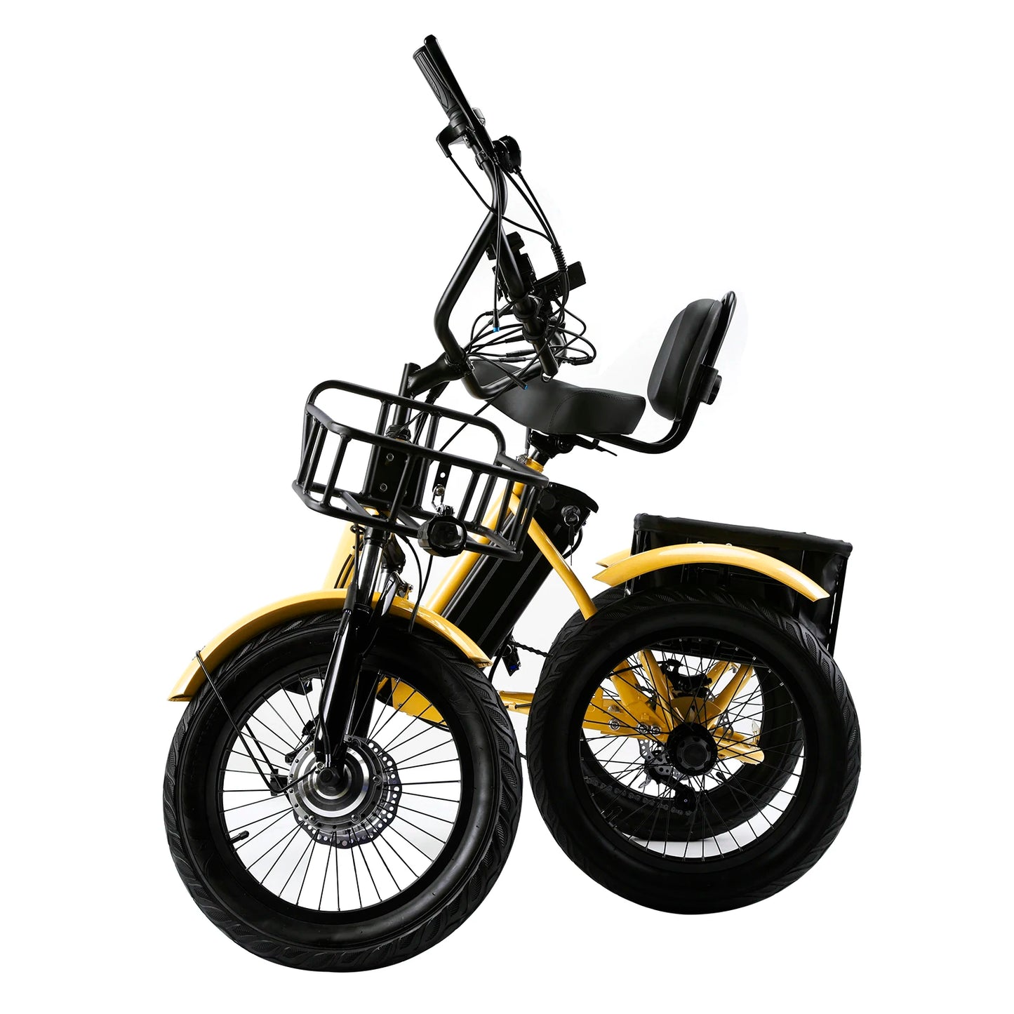 Artudatech 18" 48V 13AH 350W (peak 525W) Foldable Electric Trike for Adults 3 wheel e-trike Variable speed with IPX7 Display