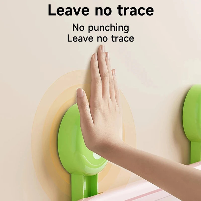 Suction Cup Oval Shelf Bathroom Perforation-free Wall-mounted Shower Gel Hand Sanitizer Dopamine Storage Shelf