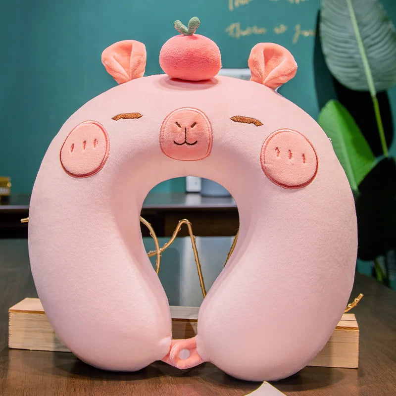 New Travel Neck Pillow U-Shape Neck Protection Head Rest Neck Pillow Nap Pillow Memory Cotton Soft Airplane Pillow