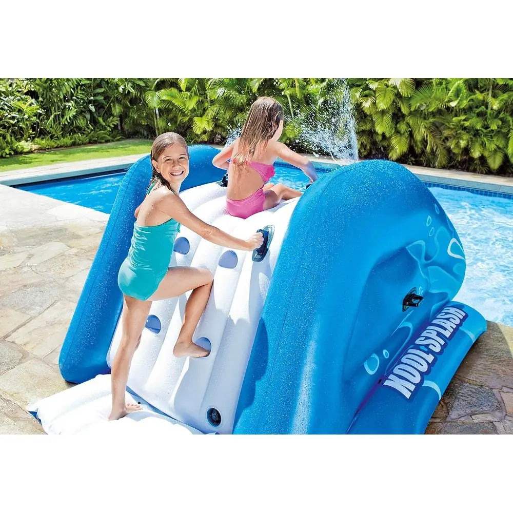Inflatable Kool Splash Water Slide with Sprayers for Ages 6+, Play Center Pool Slide for Kids & Adults