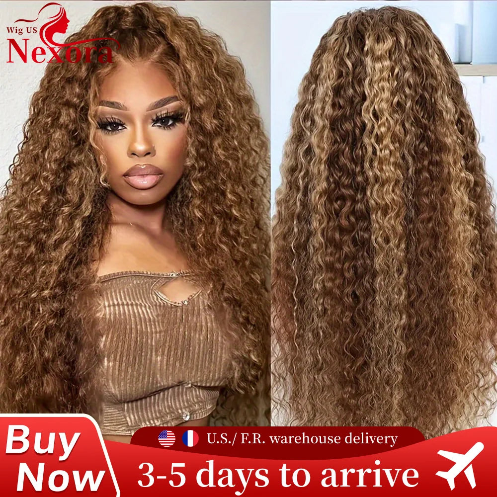 13x4 HD Lace Frontal Wig P427 Highlight Wig Human Hair Water Wave Lace Front Wig 30 Inch Brazilian Deep Wave 13x6 Lace Front wig