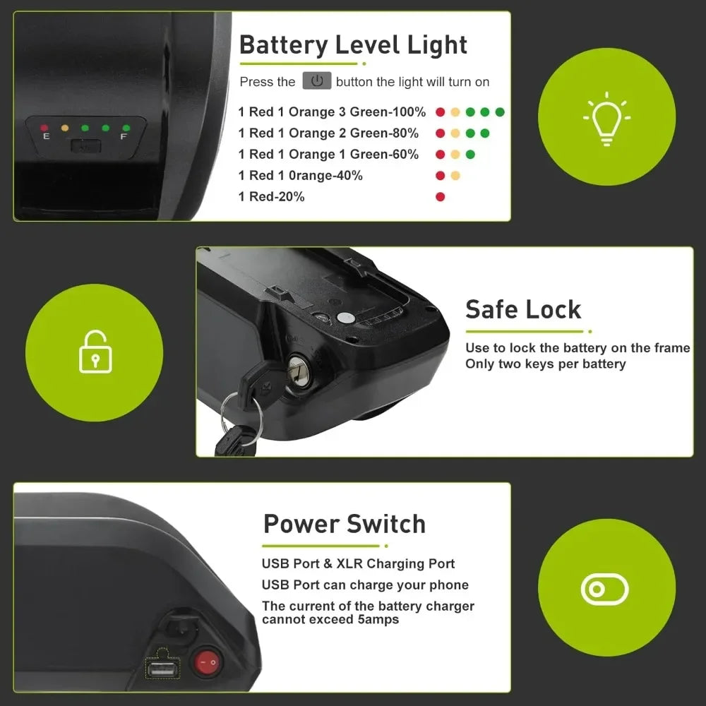 Aleaivy Hailong Battery 36V 10AH 15Ah 20Ah for Bafang BBS02 BBS03 BBSHD Motor Hailong Motor Electric Kit hailong 1 48v battery