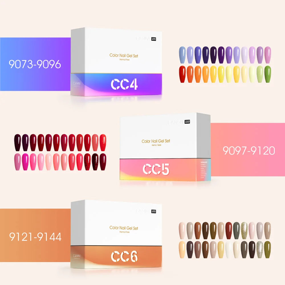 30pcs/set CANNI TPO FREE HEMA FREE Gel Polish VIPKit WholeSet New Learner Nail Maincure Gel Varnish Branded Suitcase