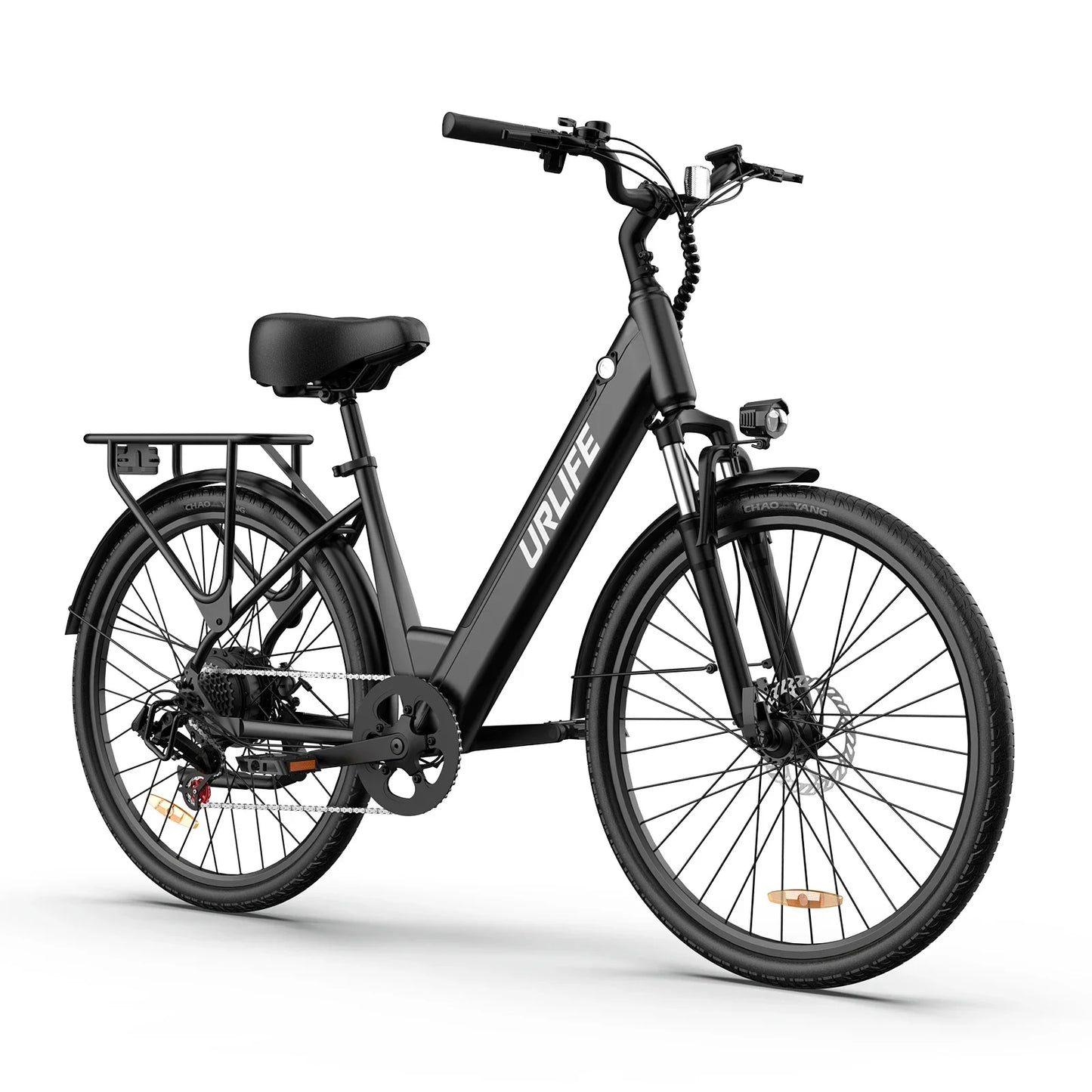 URLIFE E26 Adult EBike 250W 48V10.4AH Battery City Commuter Electric Bike 26 Inch Tires Electric Bicycle