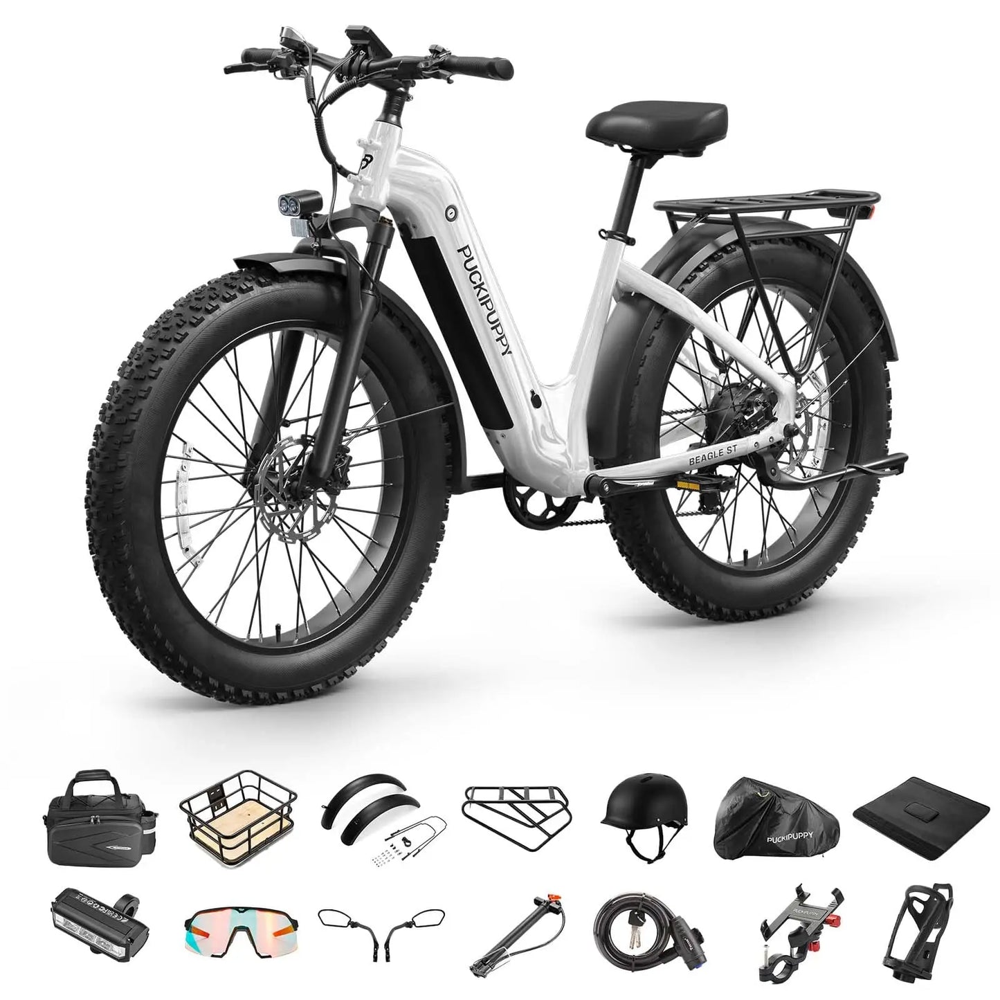 PUCKIPUPPY Beagle ST Electric Bike For Adults With Luxury Accessory Pack And Extra Batteries Electric Mountain Hunting EBike