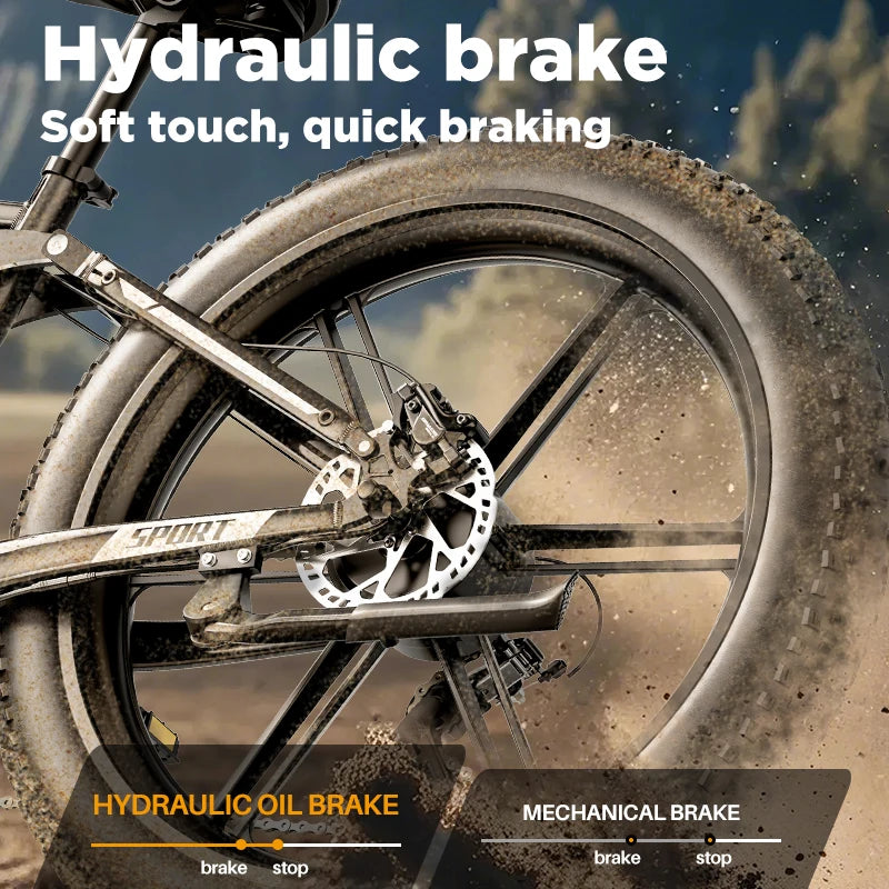 OTIDA OT80 Electric Bike 2000W Dual Motors,48V20AH Battery Long Range,26Inch MTB Electric Bicycle for Adults,Off-Road Ebike