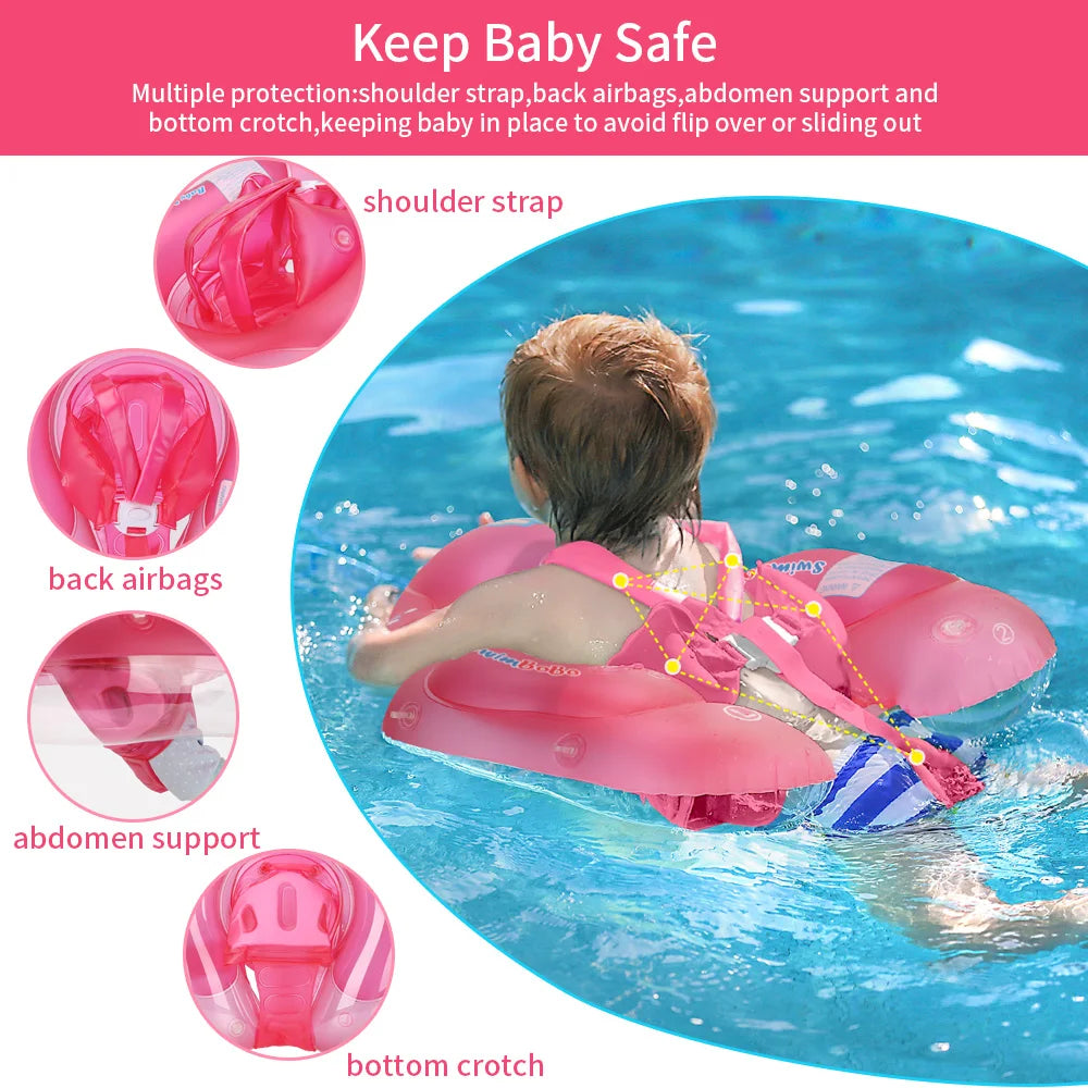 Baby Swimming Float With Canopy Inflatable Infant Ring Kids Pool Accessories Circle Bathing Summer Toys