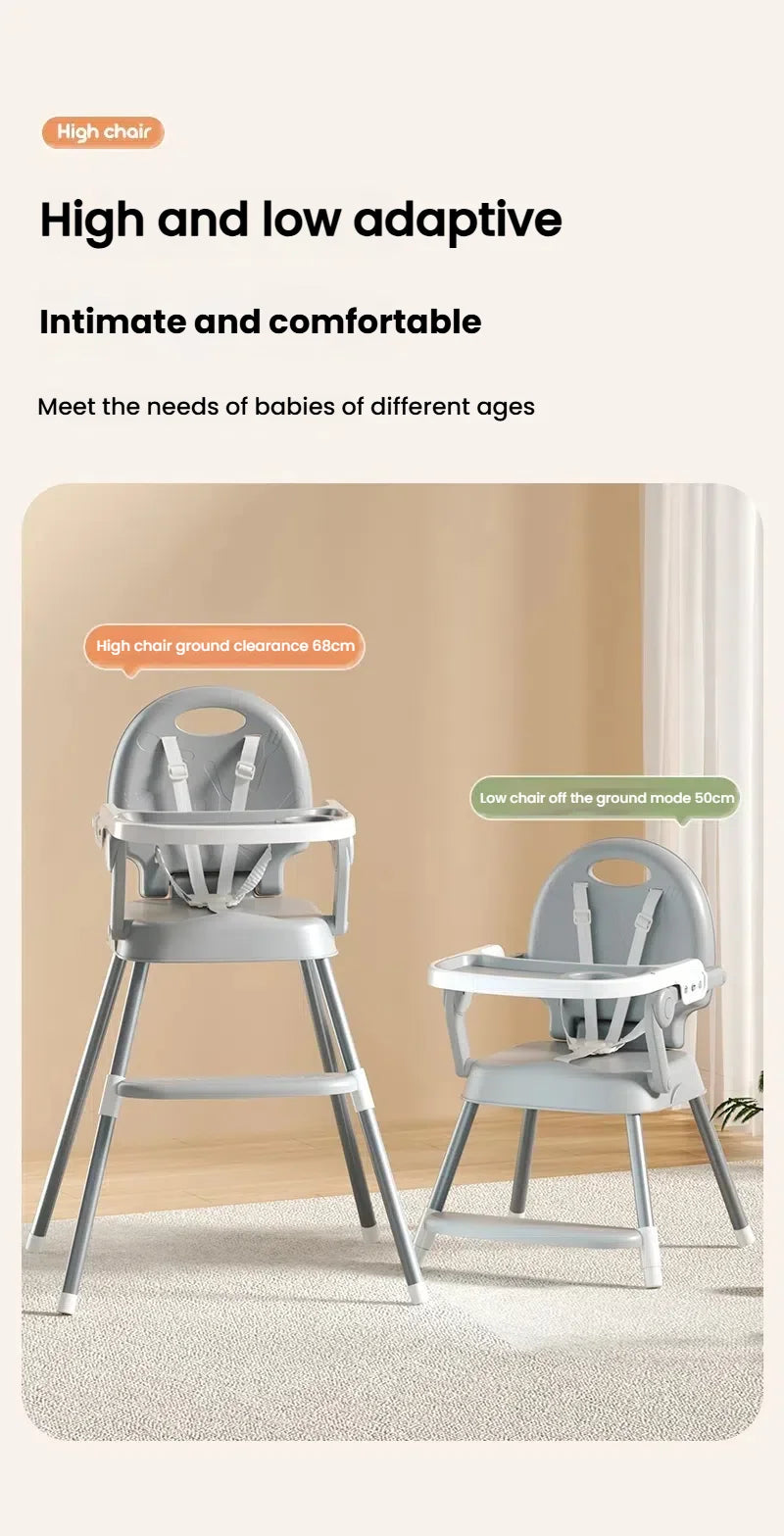 Baby High Chair High Chair Table Combo Baby Eating Chair for Babies Dining Chairs Adjustable Height Easy to Assemble High Chair