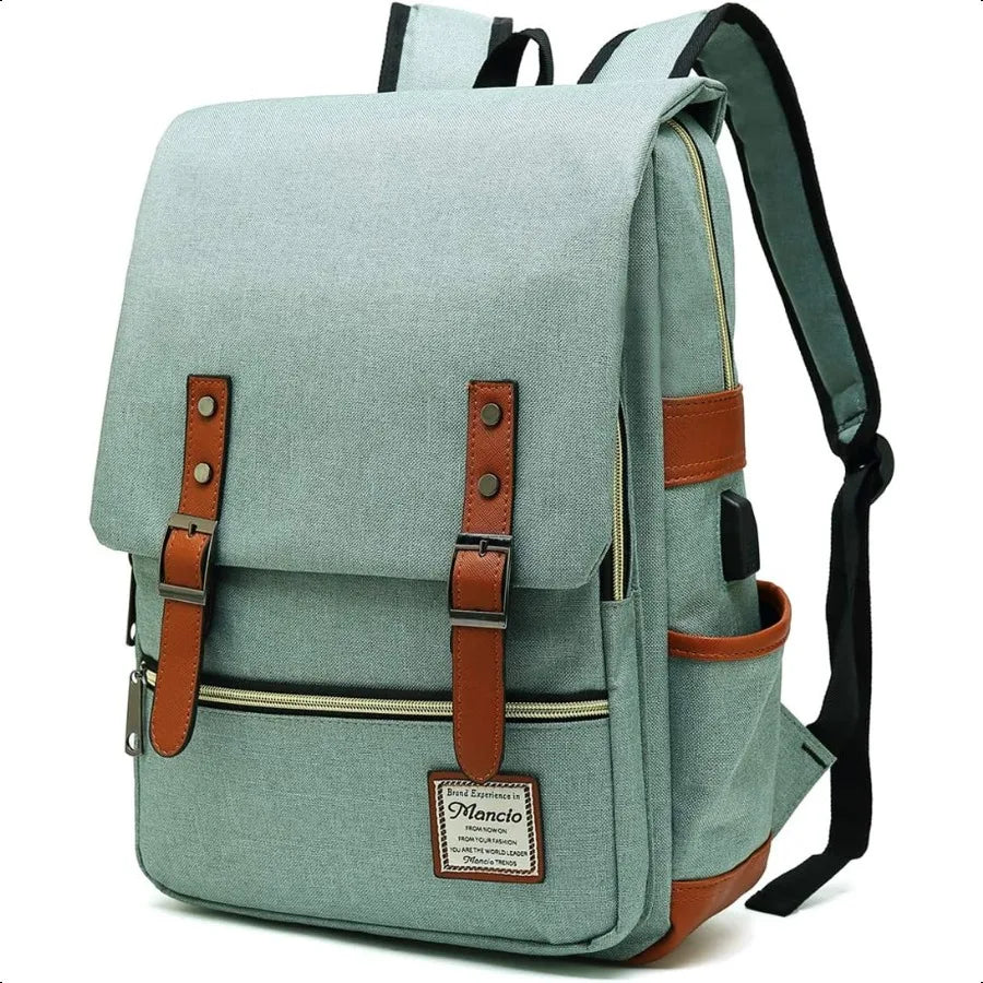 Laptop Backpack with USB Charging Port Slim Tear Resistant Busin Backpack for Travelling College Casual Daypacks for Men Women