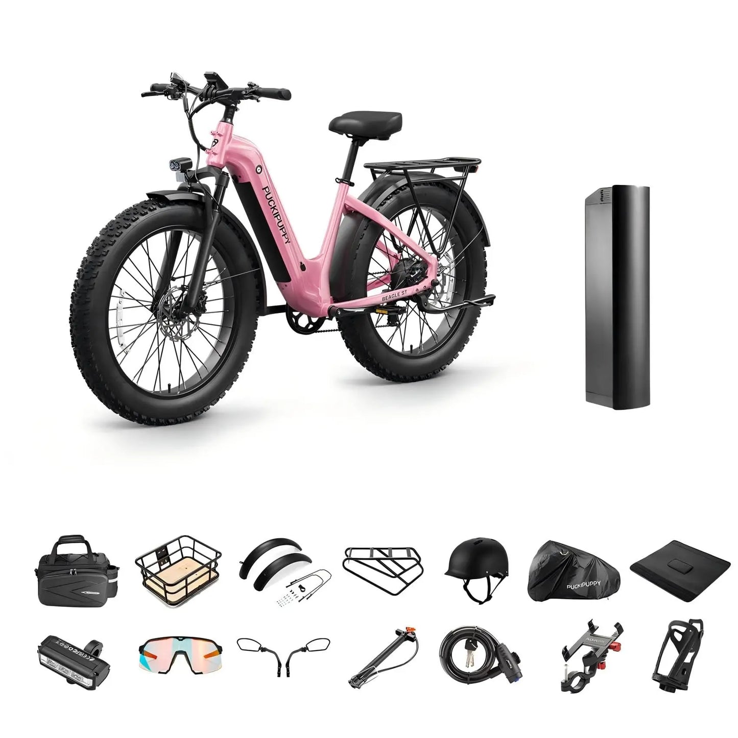PUCKIPUPPY Beagle ST Electric Bike For Adults With Luxury Accessory Pack And Extra Batteries Electric Mountain Hunting EBike