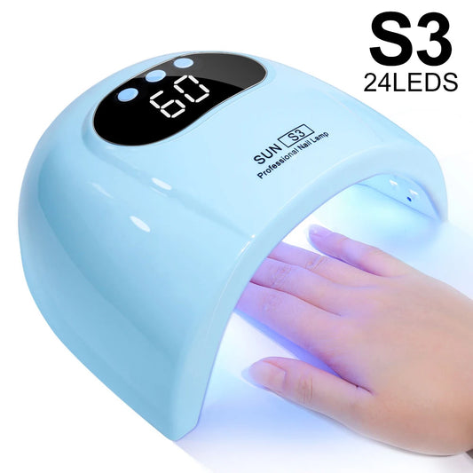 UV/LED Nail Polish Lamp 3 Timer Settings LCD Display with 24 LEDS Nails Light Fordrying Manicure Salon Tools for Acrylic Gel Art