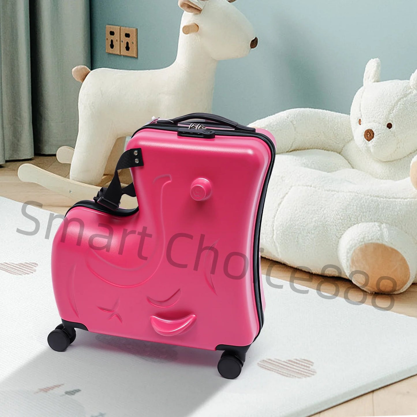 20In Kid's Ride-on Travel Suitcase Trolley Suitcases On Wheels Child Carry On Spinner Rolling Luggage Student Lovely bag