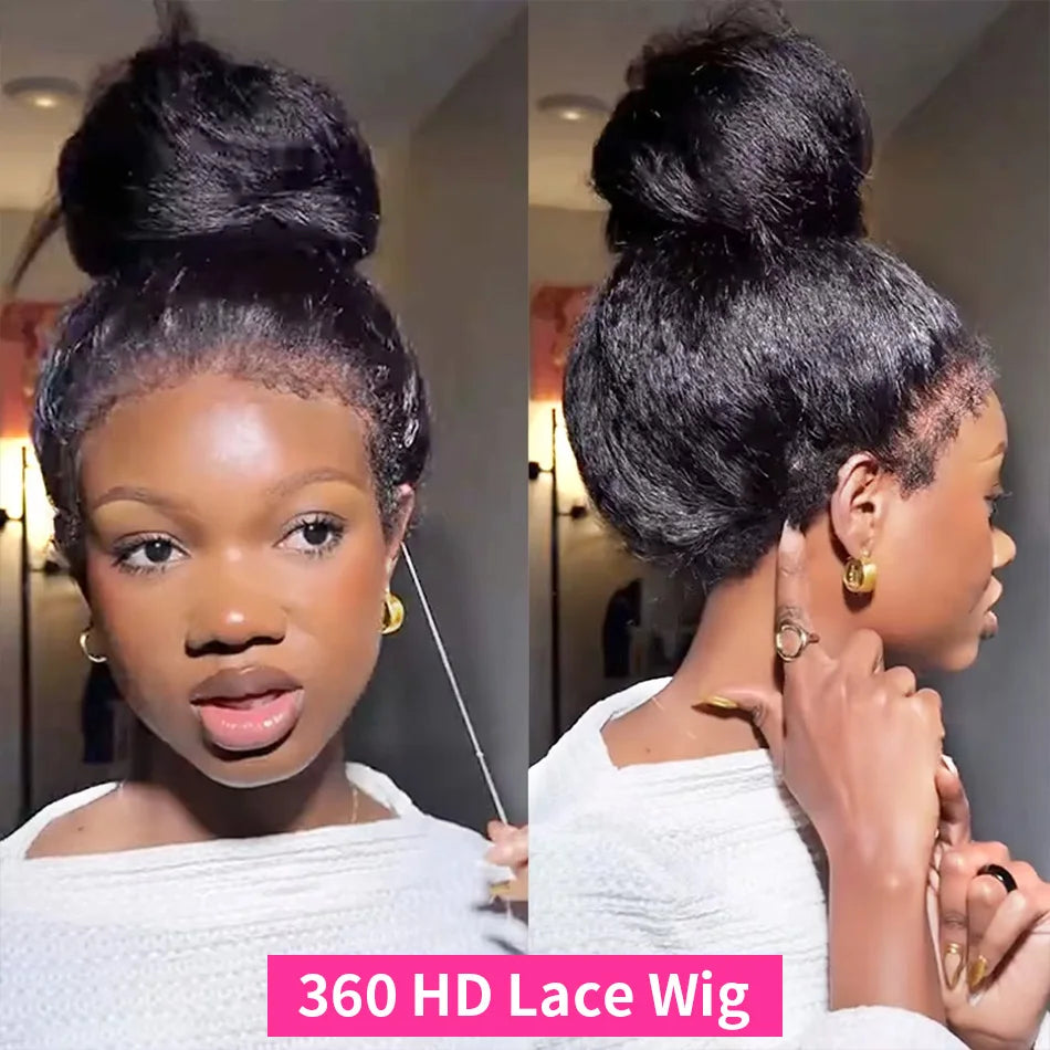 250 Density Deep Wave Invisi Strap 360 Full Lace Wig Human Hair Natrual Black Curly Wigs Lace Front Wig Human Hair 38 Inches