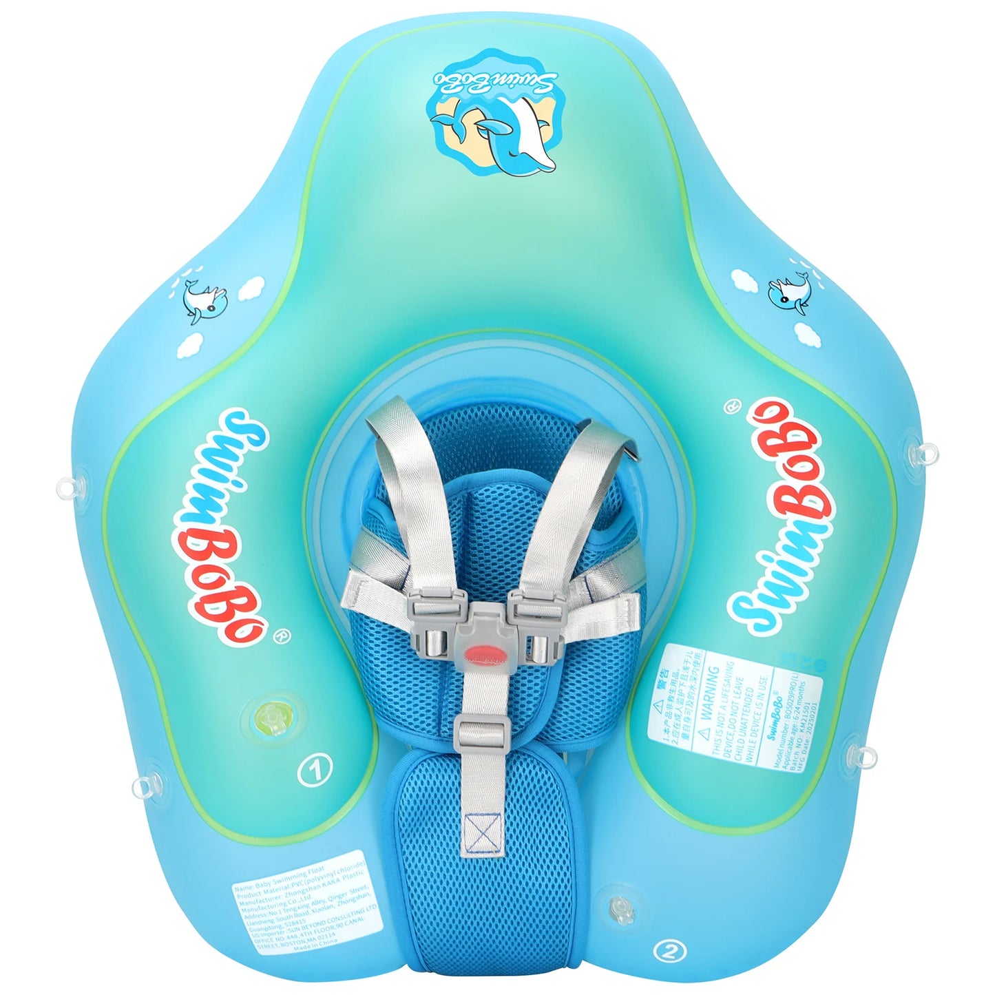 Swimbobo New Upgrades Mesh More Safety Soft Ventilate Seat Pocket Baby Inflatable Swimming Floating Kids Ring Circle Summer Toys