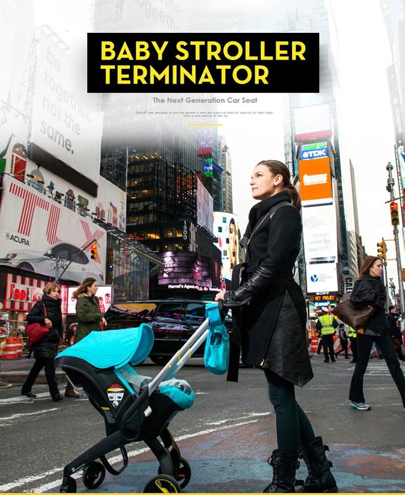 4 in 1 Baby Stroller Lightweight Stroller Baby Carriage Baby pram Baby Safety Cart Carriage Travel System High Quality Senior