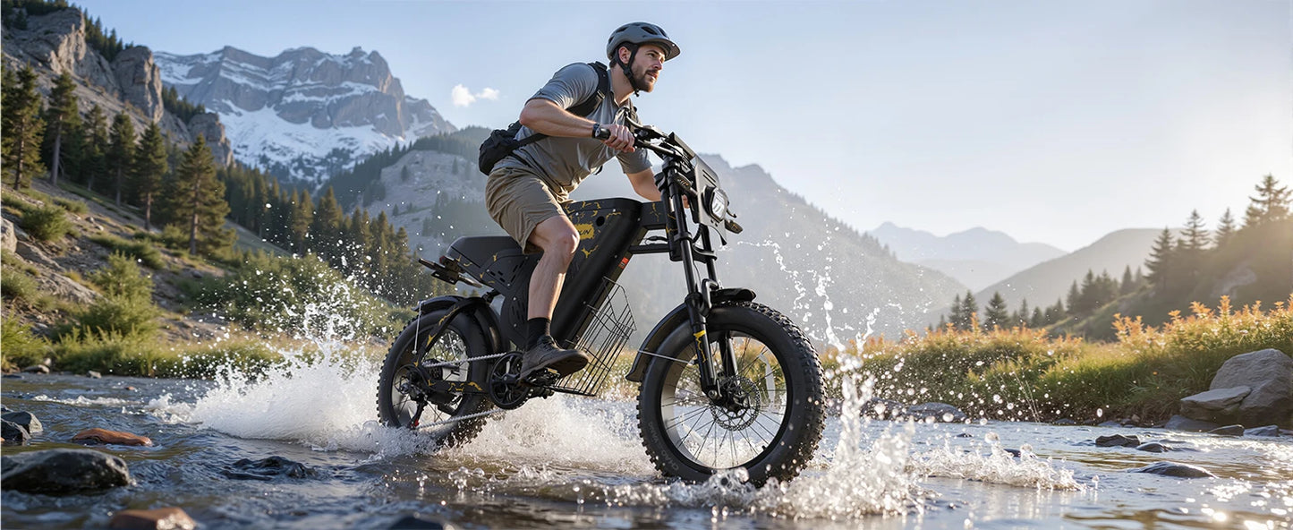 VARUN X-Plorer Raptor Electric Bicycle 1000W Motor 48V 20.8Ah Battery Adult E-Bike 20*4.0 Inch Fat Tire Off-road Mountain Bike