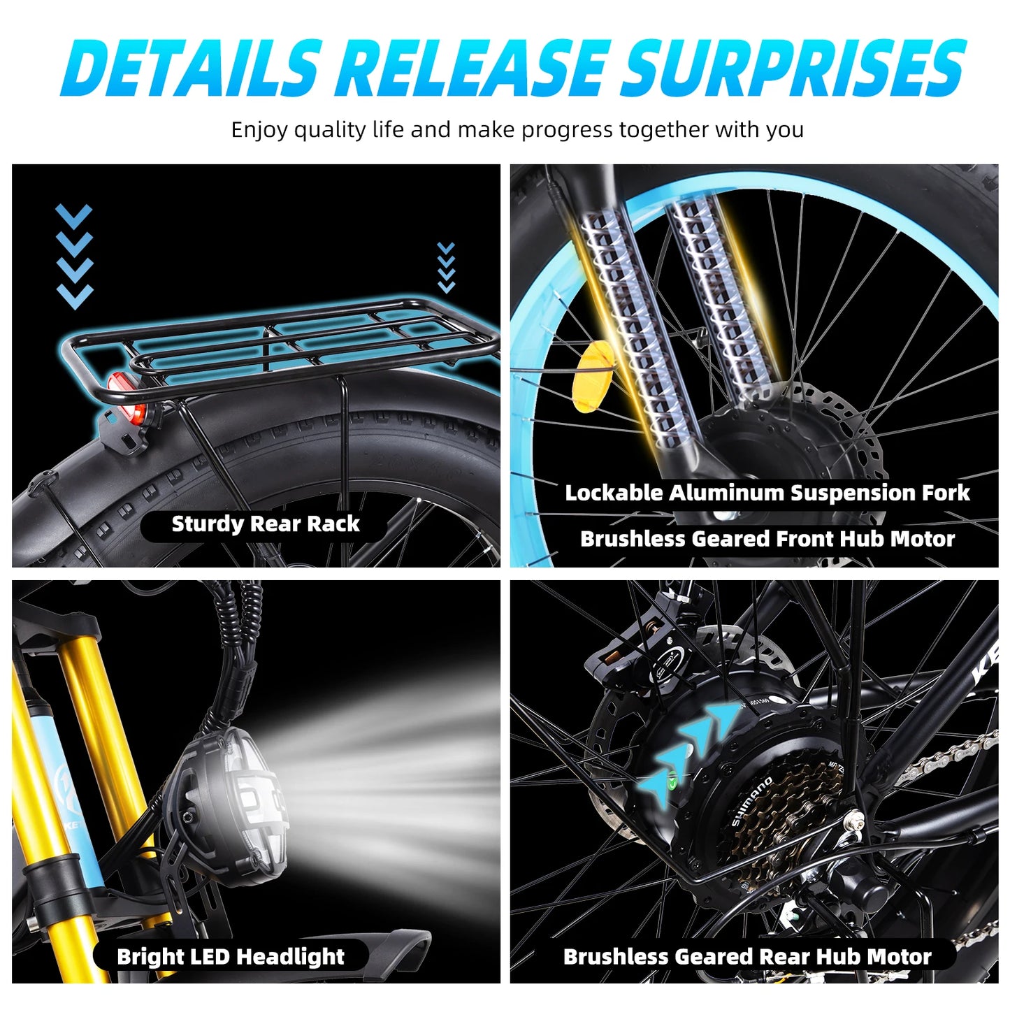 2000w Dual Motor 23ah E-bike KETELES Brushless 30MPH Aluminium Alloy 26 inch Hydraulic Disc Brake with Power Cut-off Feature