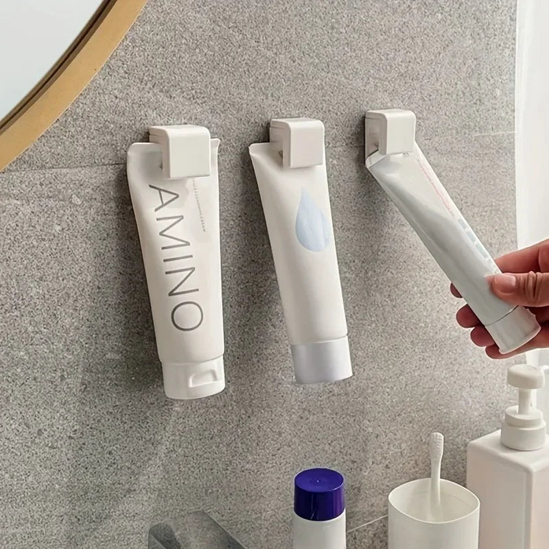 Punch-free Toothbrush Holder Wall-mounted Toothpaste Holder Storage Rack Holders Organizer Bathroom Accessories