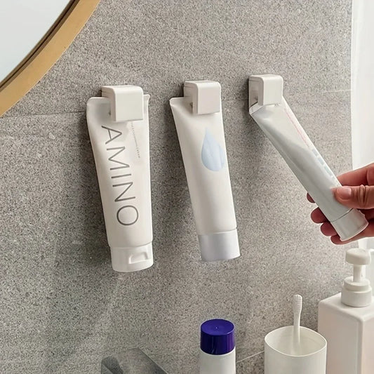 Punch-free Toothbrush Holder Wall-mounted Toothpaste Holder Storage Rack Holders Organizer Bathroom Accessories
