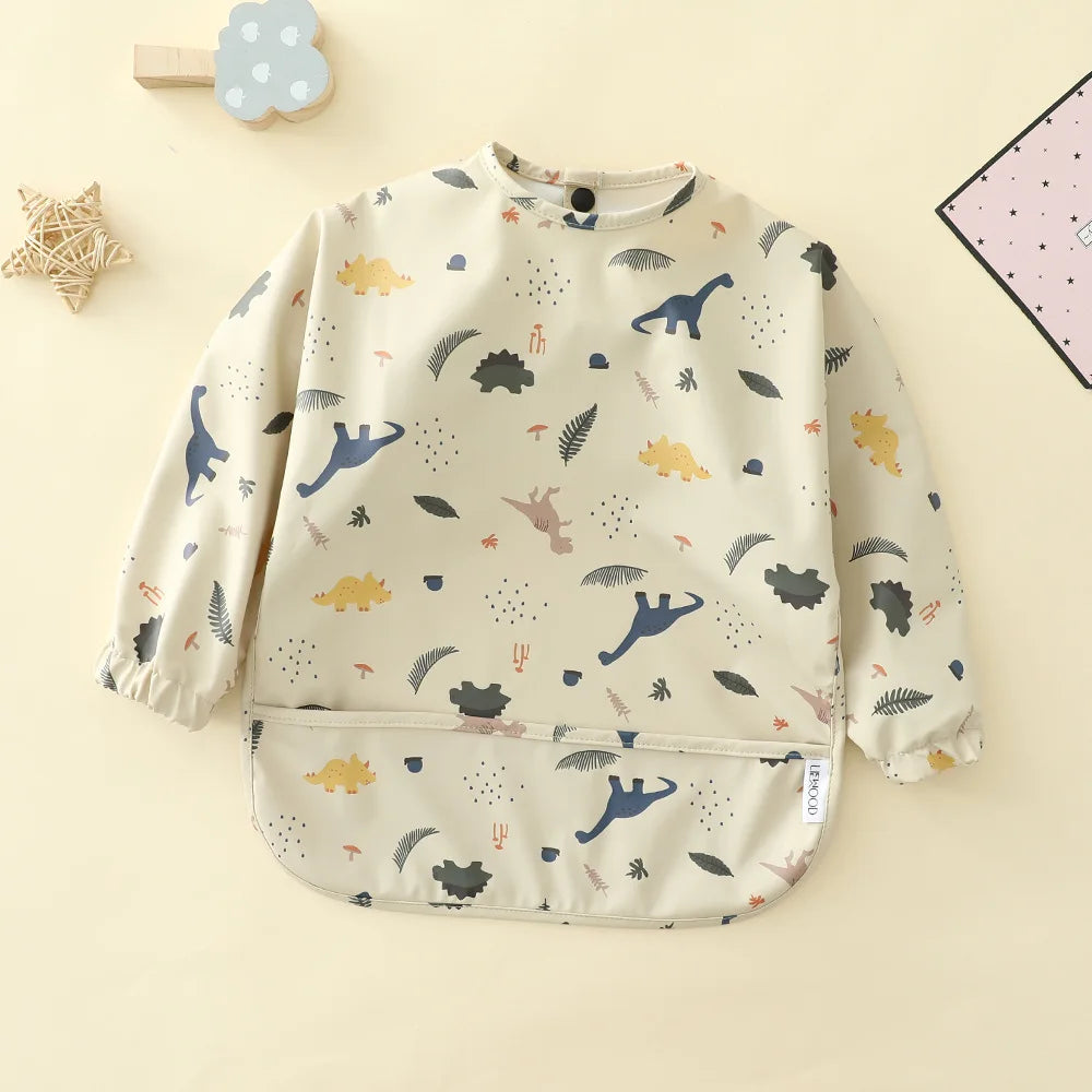 Children's Waterproof Anti-dress Bib Baby Eating Bib Super Soft Waterproof Baby Rice Pocket To Prevent Dirty Feeding