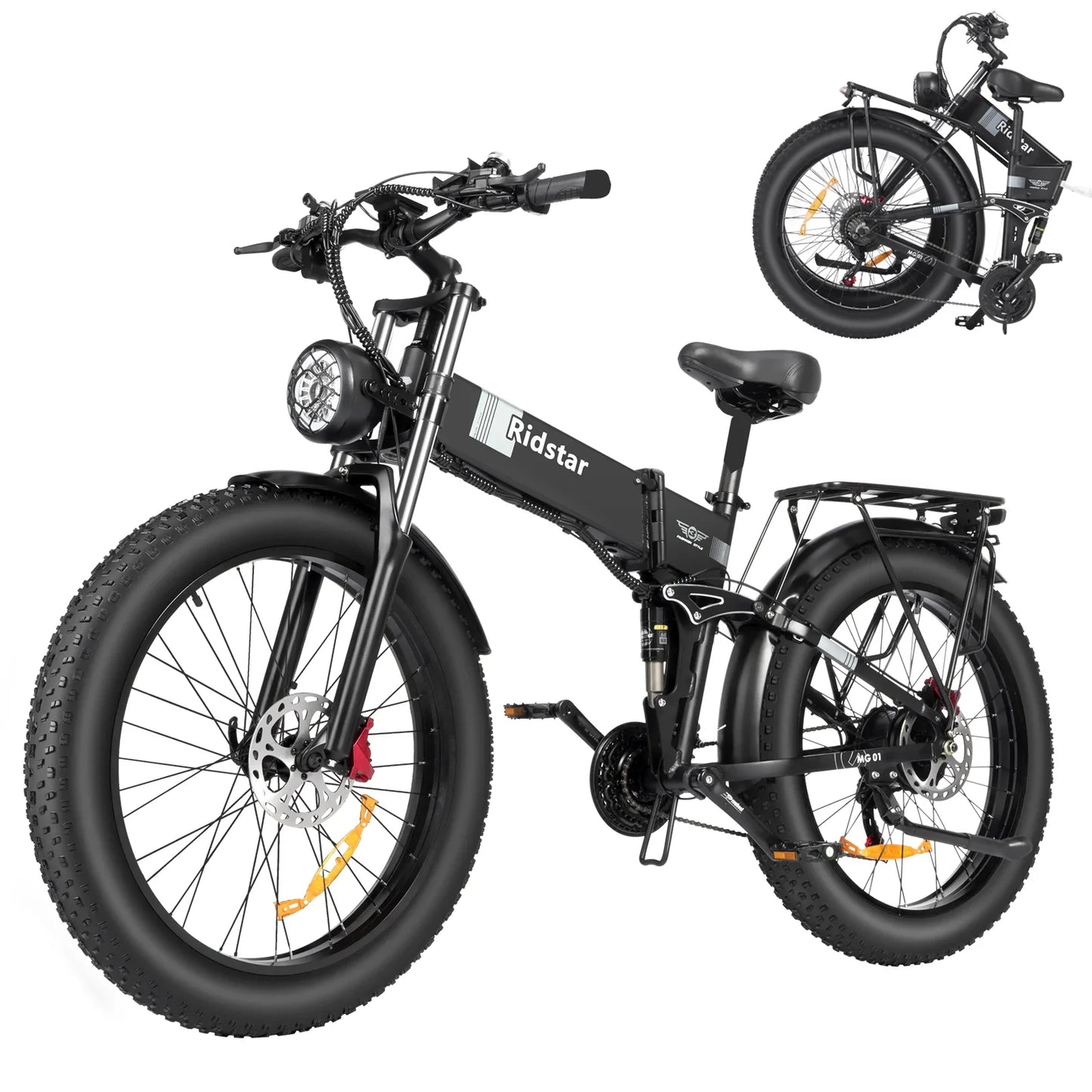 Urban Electric Bike 1500W High-Speed Motor Snow Ebicycle 48V23AH Long Endurance Battery Hydraulic Brake Foldable Mountain E-Bike