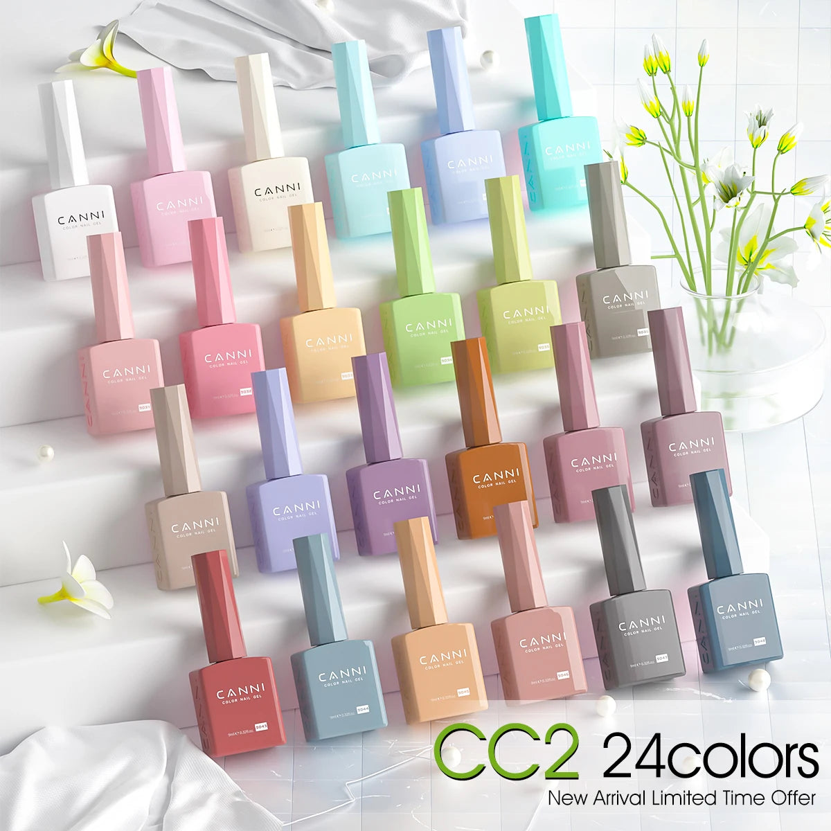 30pcs/set CANNI TPO FREE HEMA FREE Gel Polish VIPKit WholeSet New Learner Nail Maincure Gel Varnish Branded Suitcase