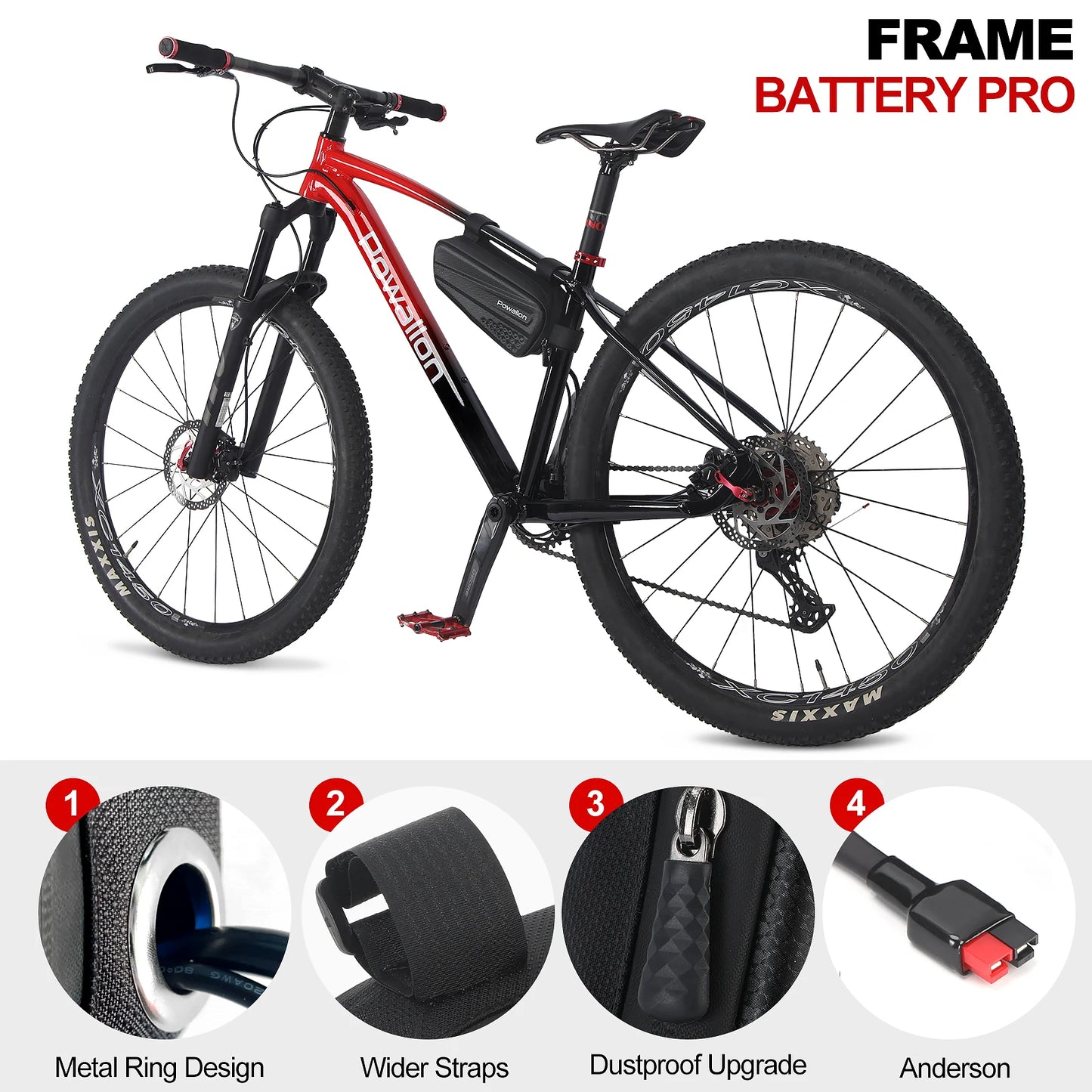 36V 48V EBIKE Battery - 10AH 13AH 20AH Options, E-Bike Triangle Battery with Hard Case Waterproof Case Bag, A+ Branded Cells