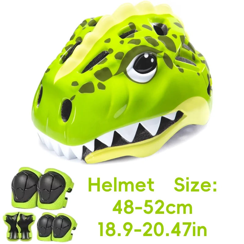 Children's Bicycle Helmet 3D Shockproof Design Breathable Liner Balance Bike Safety Helmet Unisex 48-52cm Fit Cycling Cap