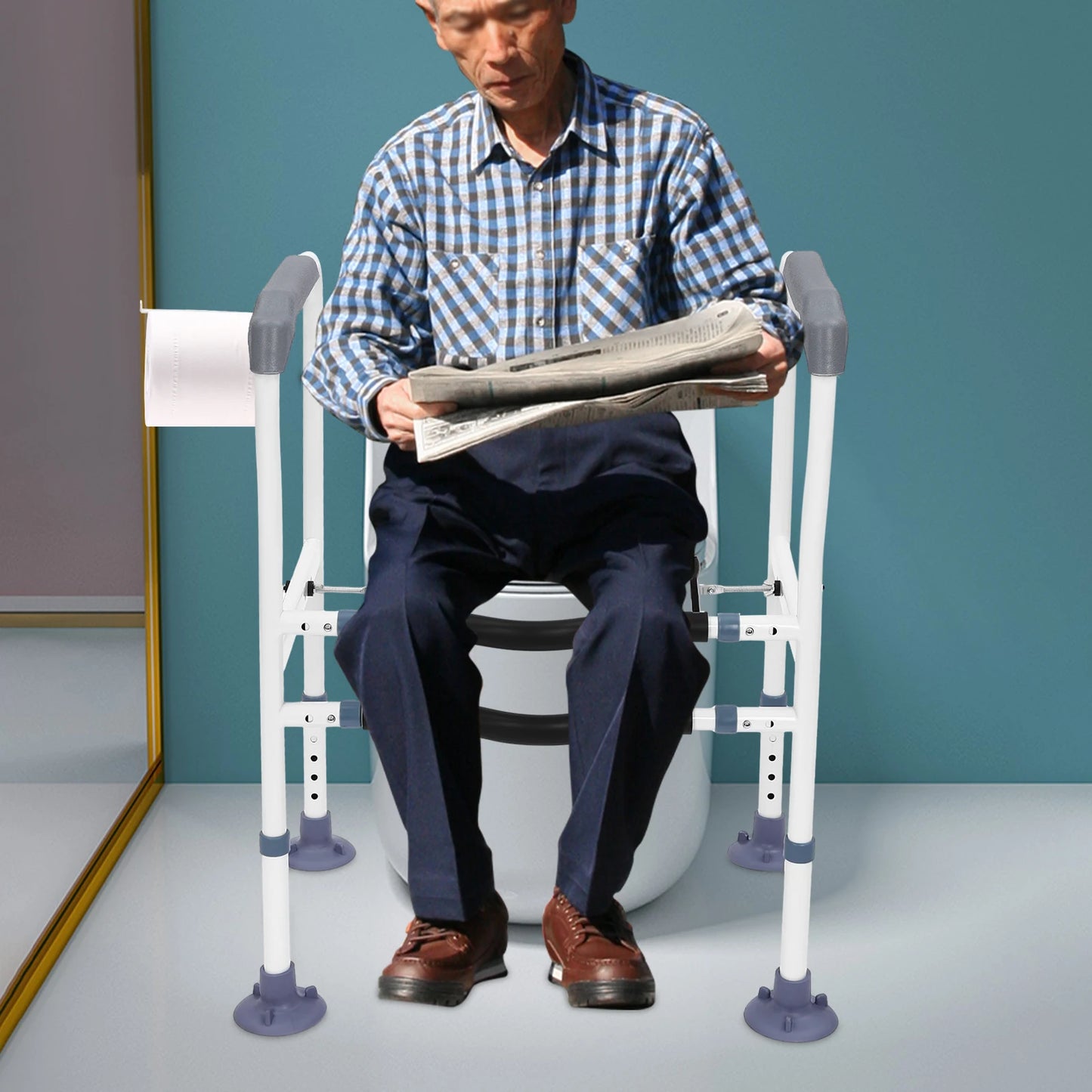 Toilet Safety Rails Toilet Safety Frame for Elderly Bathroom Toilet Handrail