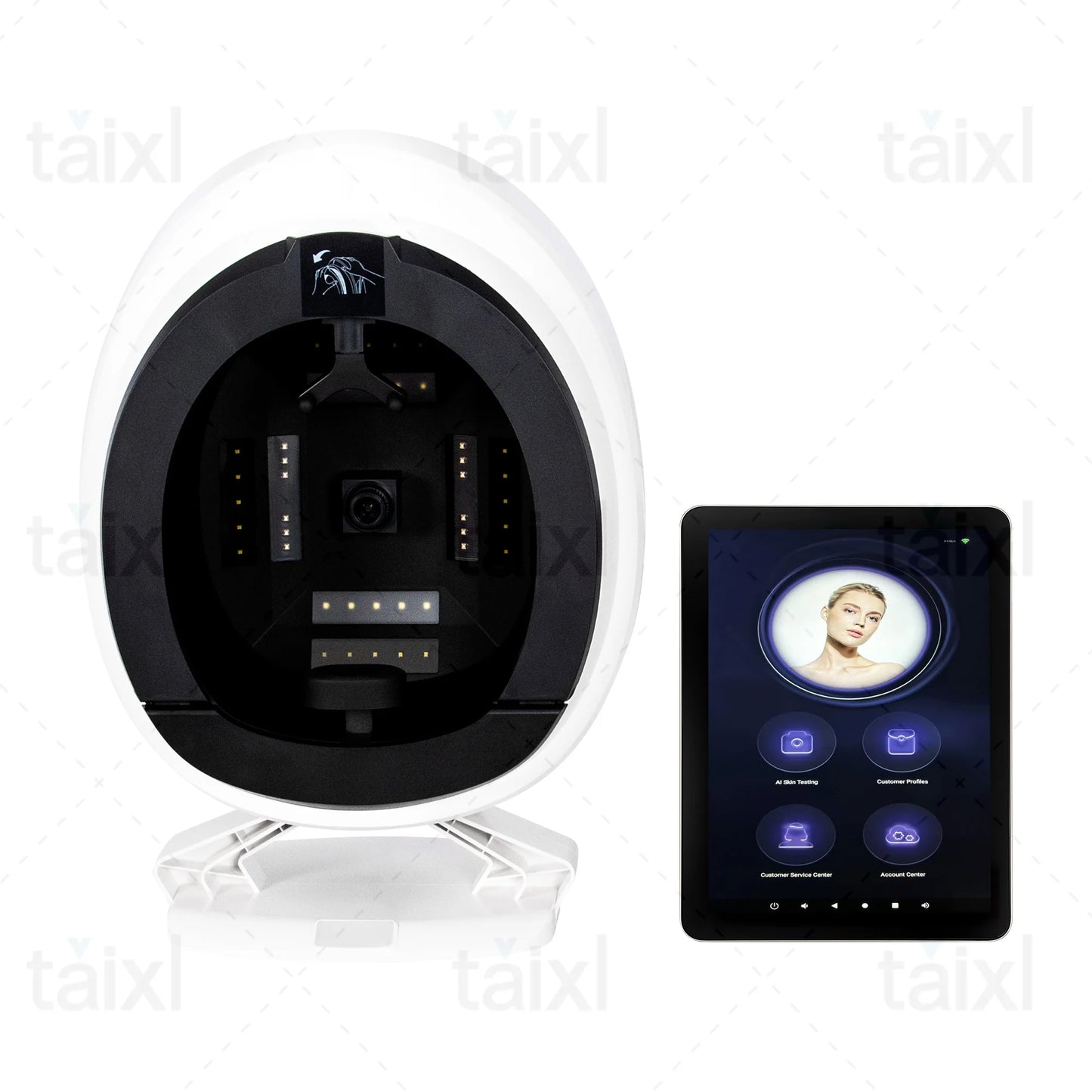 New 3D Facial Skin Analyzer Machine Skin Analyzer Facial Machine 8 Light Spectrum Skin Analysis Scanner