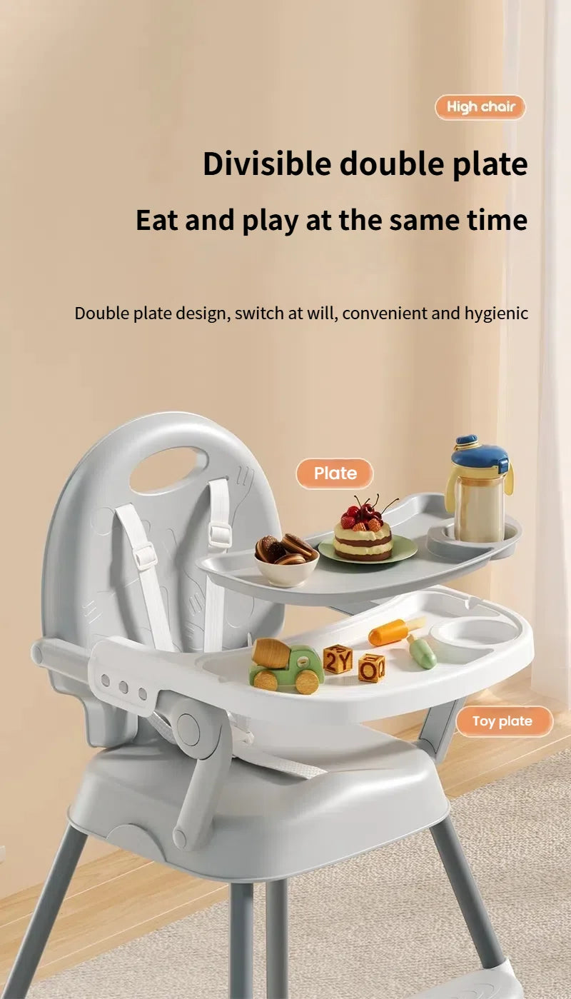 Baby High Chair High Chair Table Combo Baby Eating Chair for Babies Dining Chairs Adjustable Height Easy to Assemble High Chair
