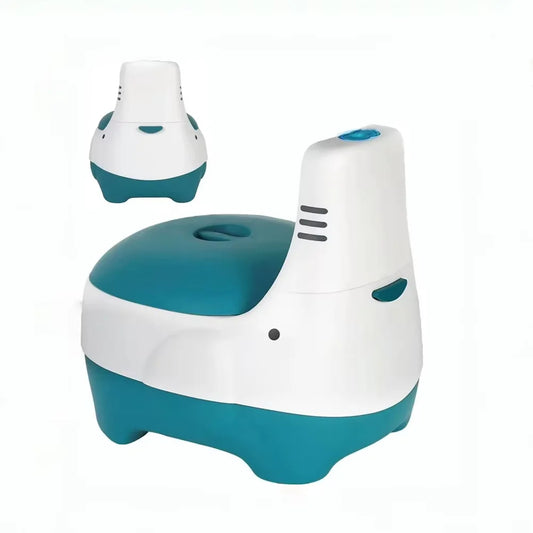 Kids' Potty Training Toilet Seat with Realistic Flush Sound - Portable Toddler Potty, Easy to Clean Training Seat