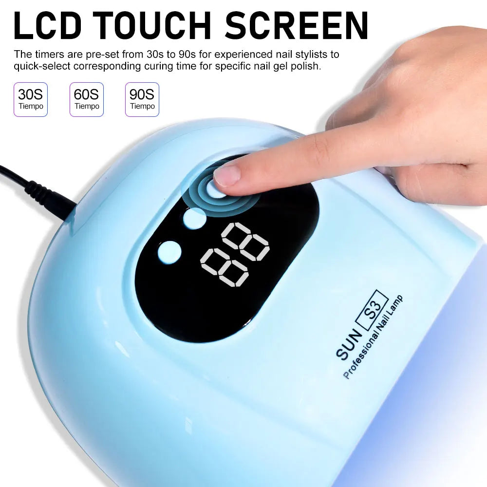 UV/LED Nail Polish Lamp 3 Timer Settings LCD Display with 24 LEDS Nails Light Fordrying Manicure Salon Tools for Acrylic Gel Art