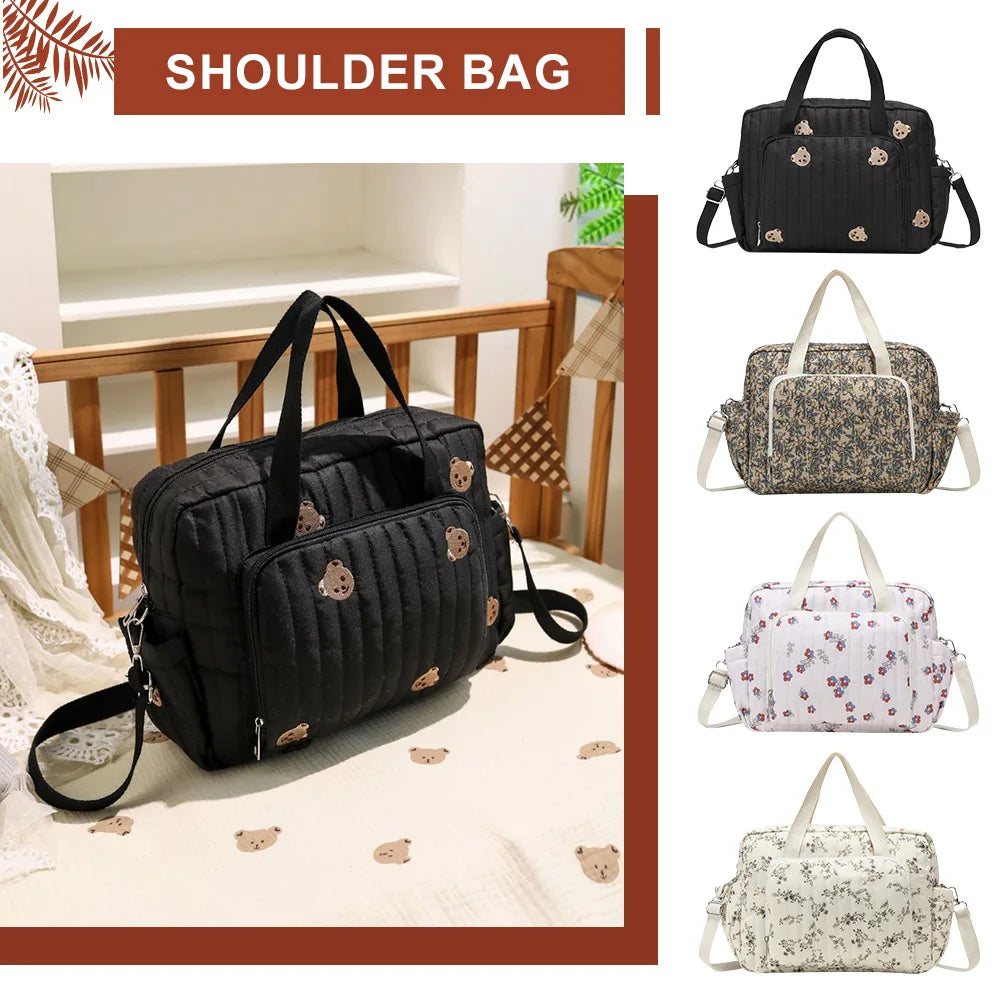 Floral Maternity Bag Large Capacity Maternity Pack Toiletry Luggage Bag for Labor and Delivery