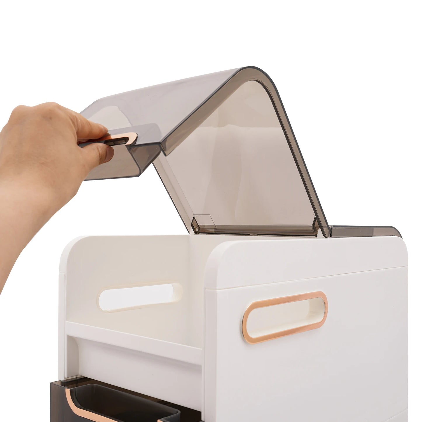 Modern Bathroom Cabinet, PP Toilet Sideboard, Narrow Bathroom Storage Cabinet with 2/3/4 Drawer Storage Floor Shelf