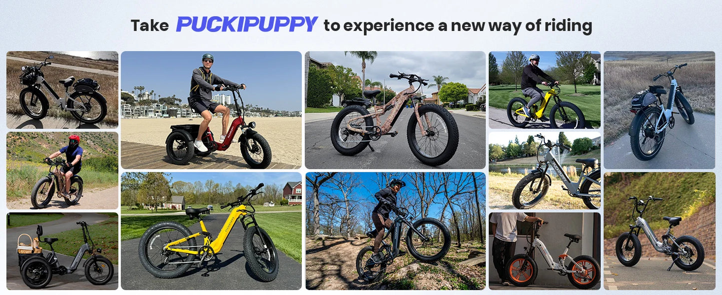 PUCKIPUPPY Beagle ST Electric Bike For Adults With Luxury Accessory Pack And Extra Batteries Electric Mountain Hunting EBike