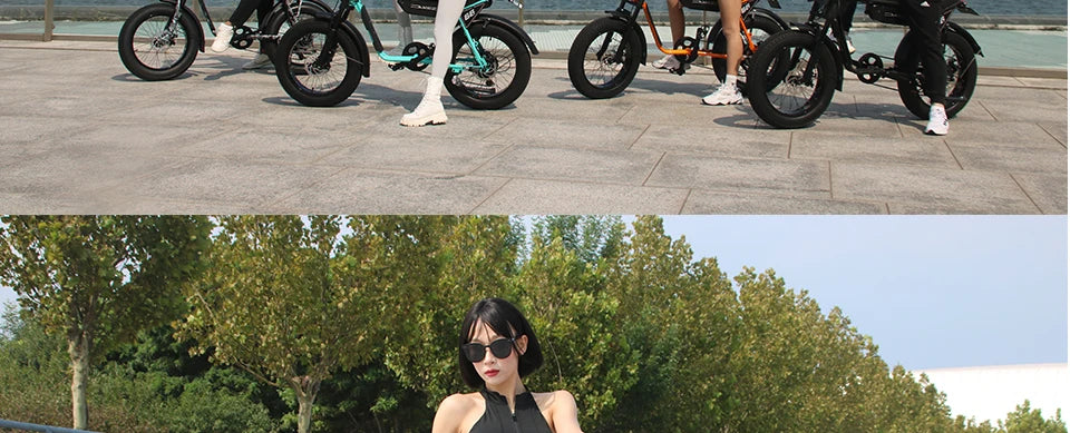 US Stock 🔥 AKEZ 750W Retro Electric Bike - 48V 13Ah Battery, 20'' Fat Tire E-Bike, Vintage Style Bicycle for Adults