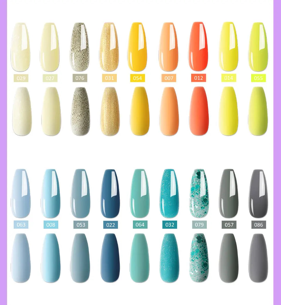 Nail Gel Polish Kit 21PCS 8ML Glitter Nails Art Gel Varnish for Beginner Manicure Salon & Home Professional Art DIY Supplies Set