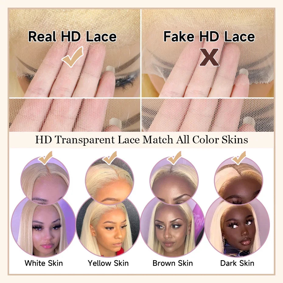 13x6 Lace Frontal Wig body Wave 36 Inch 220% Density P4/27 Highlight HD Transparent Lace Brazilian Human Hair Wigs For Women