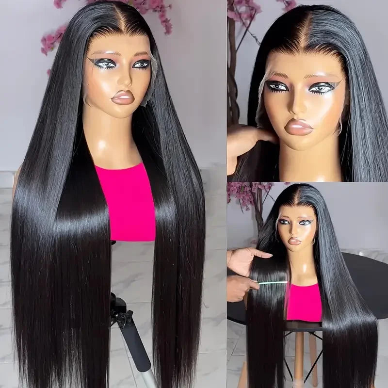 250% High Density Bone Straight Human Hair Wigs 13x4 HD Lace Front Wig Brazilian 13X4 Full Lace Frontal Human Hair Wig