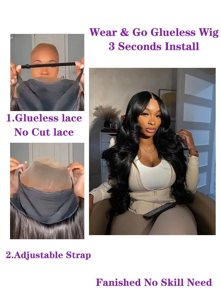 30 40 Inch Body Wave 13x6 HD Lace Frontal Wigs Human Hair Brazilian Preplucked Raw Lace Front Glueless 5x5 Closure Wig For Women
