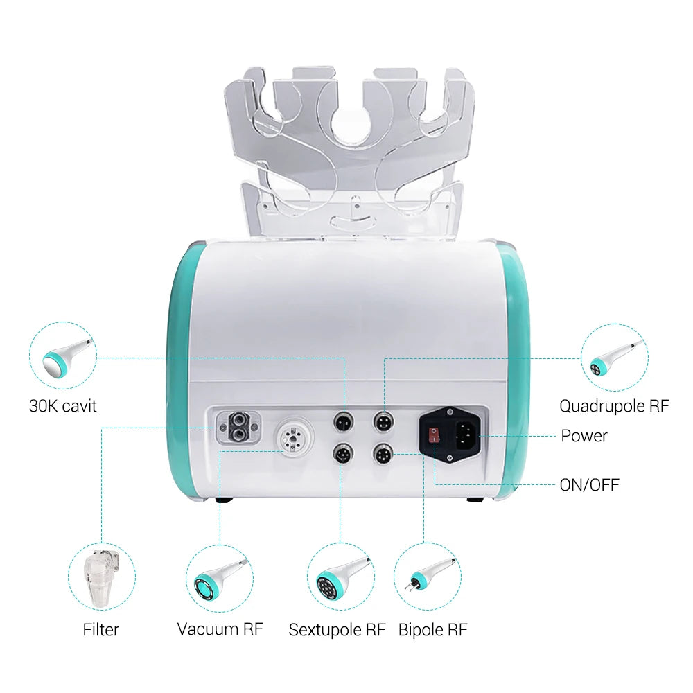 5 in 1 Weight Loss Vacuum Cavitation System Ultrasonic Rf 40k or 80k Ultrasonic Cavitation Machine Beauty Salon Equipment