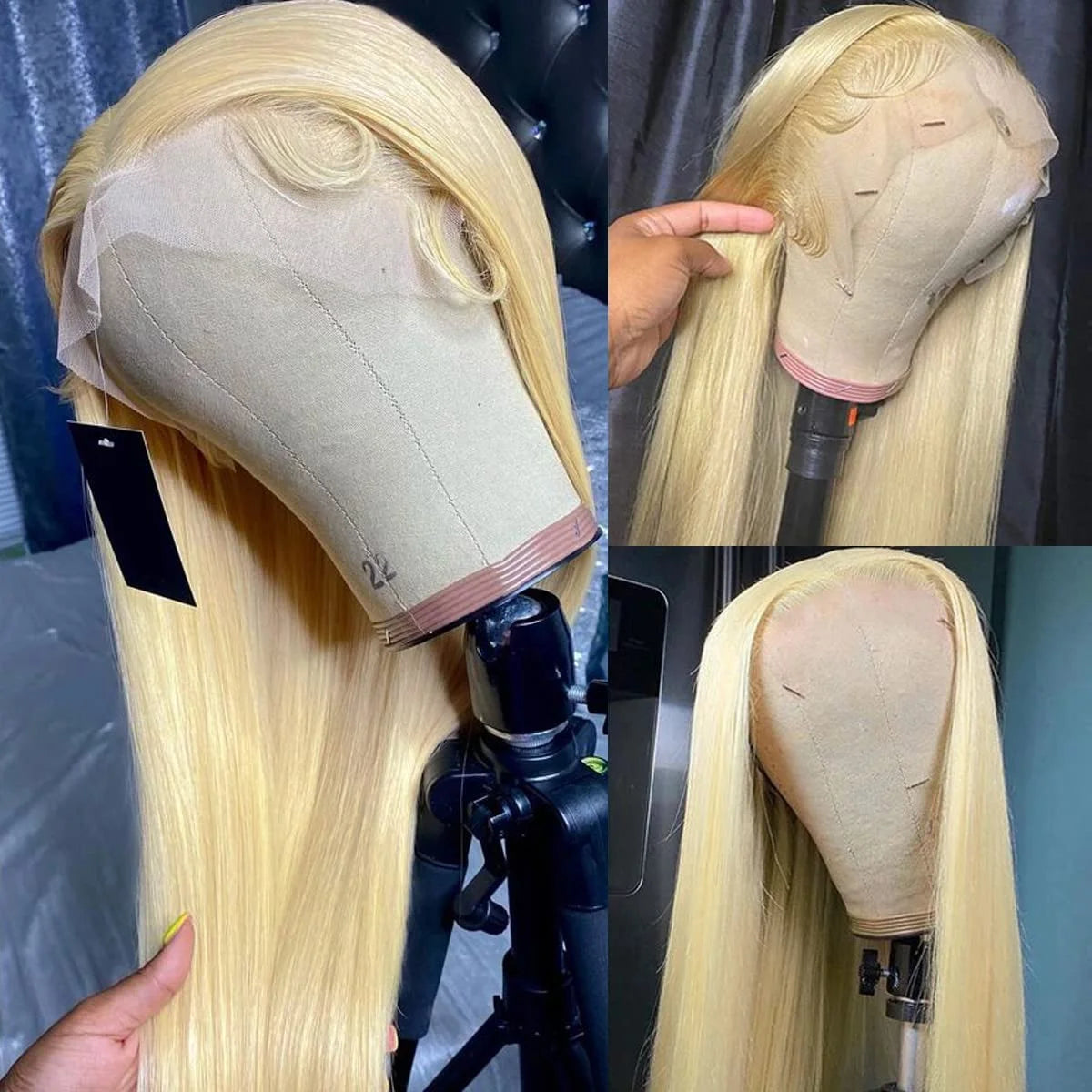 250% High Density Bone Straight Human Hair Wigs 13x4 HD Lace Front Wig Brazilian 13X4 Full Lace Frontal Human Hair Wig